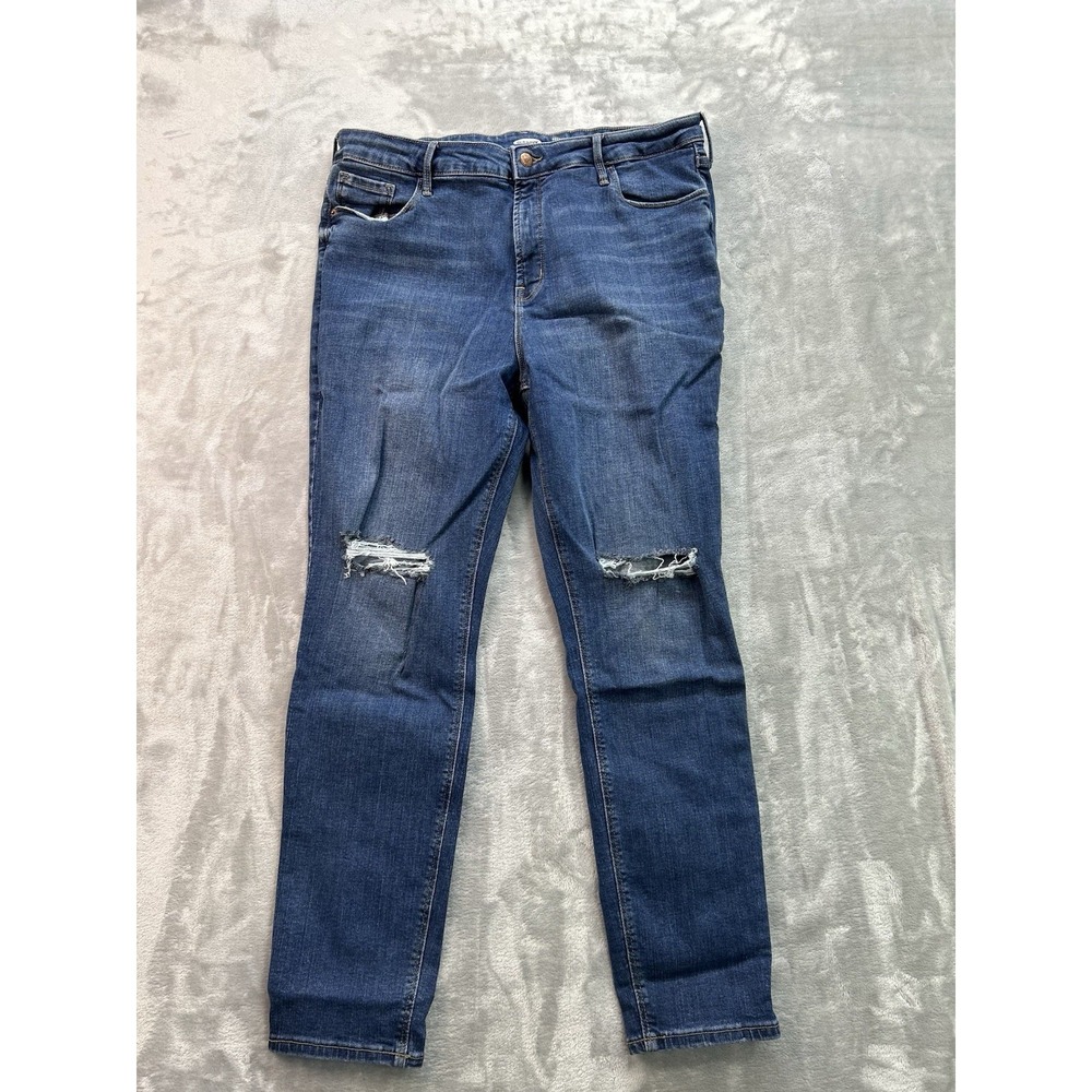 Old Navy RockStar Jeans Womens Plus Sz 16 Blue Super Skinny High Rise Stretch